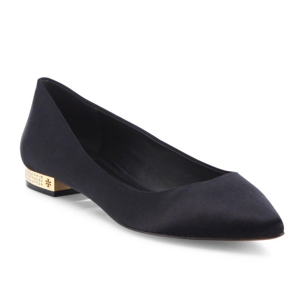 50% OFF TORY BURCH - Satin Flats with Studded Heel
